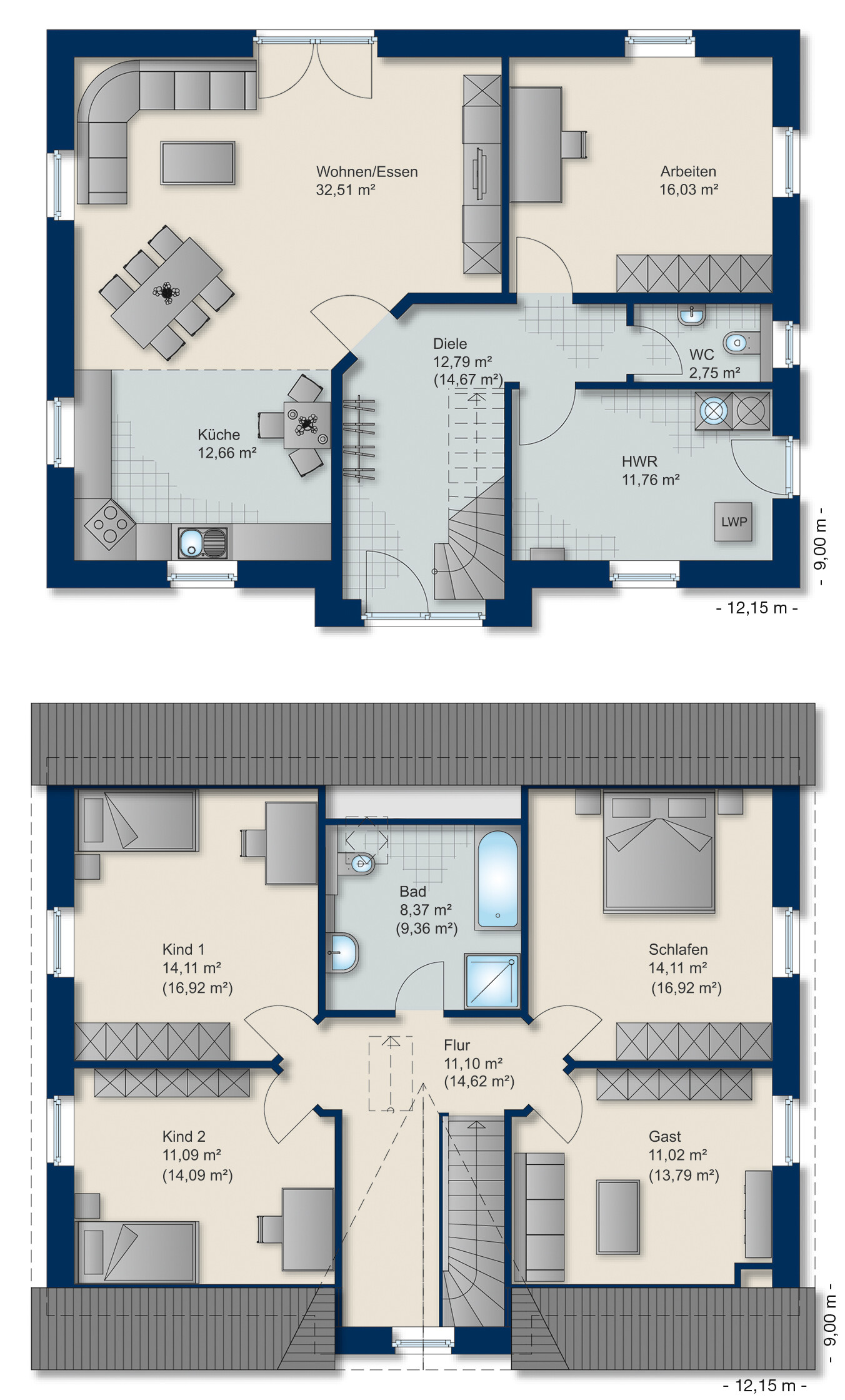 Grundriss Friesenhaus 180